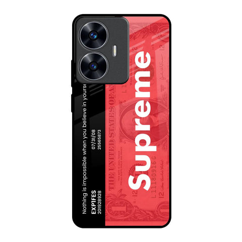 Supreme Ticket Realme C55 Glass Back Cover Online