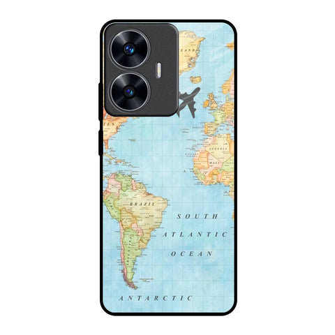 Travel Map Realme C55 Glass Back Cover Online