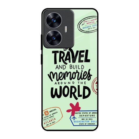 Travel Stamps Realme C55 Glass Back Cover Online
