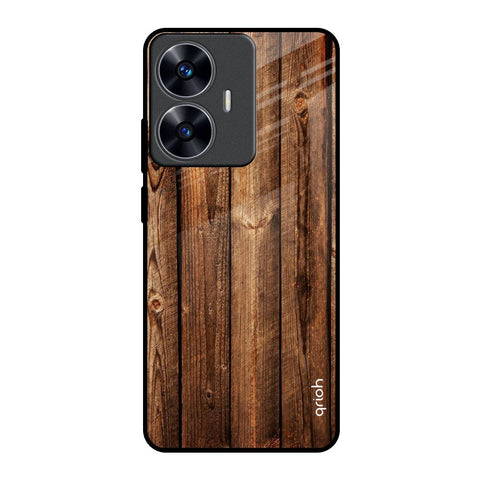 Timber Printed Realme C55 Glass Back Cover Online