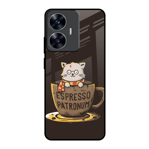 Tea With Kitty Realme C55 Glass Back Cover Online