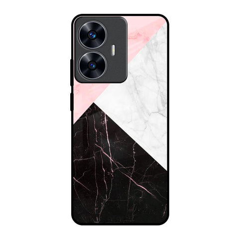 Marble Collage Art Realme C55 Glass Back Cover Online