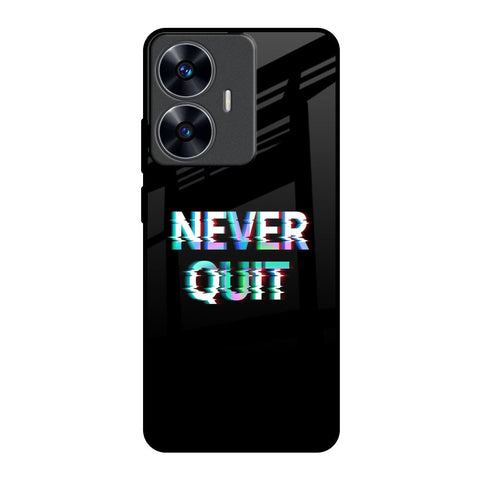 Never Quit Realme C55 Glass Back Cover Online