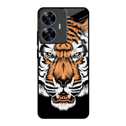 Angry Tiger Realme C55 Glass Back Cover Online
