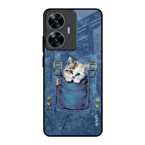 Kitty In Pocket Realme C55 Glass Back Cover Online
