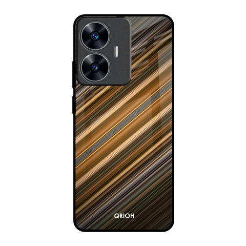 Diagonal Slash Pattern Realme C55 Glass Back Cover Online