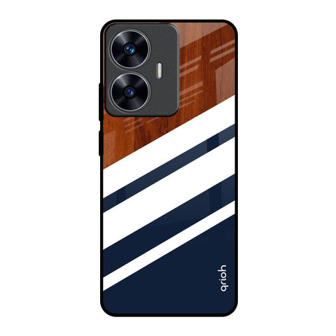 Bold Stripes Realme C55 Glass Back Cover Online