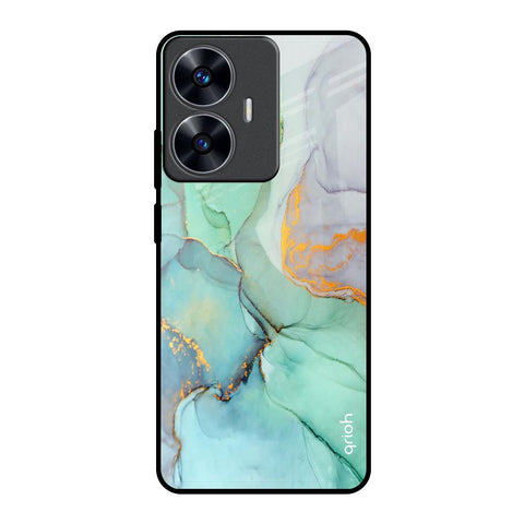 Green Marble Realme C55 Glass Back Cover Online