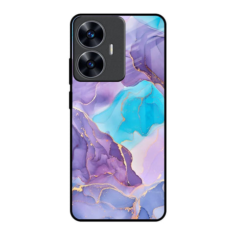 Alcohol ink Marble Realme C55 Glass Back Cover Online