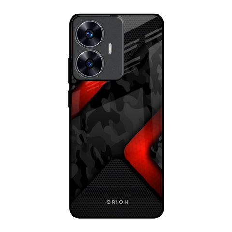 Modern Camo Abstract Realme C55 Glass Back Cover Online