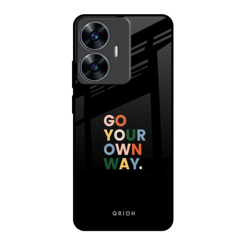 Go Your Own Way Realme C55 Glass Back Cover Online