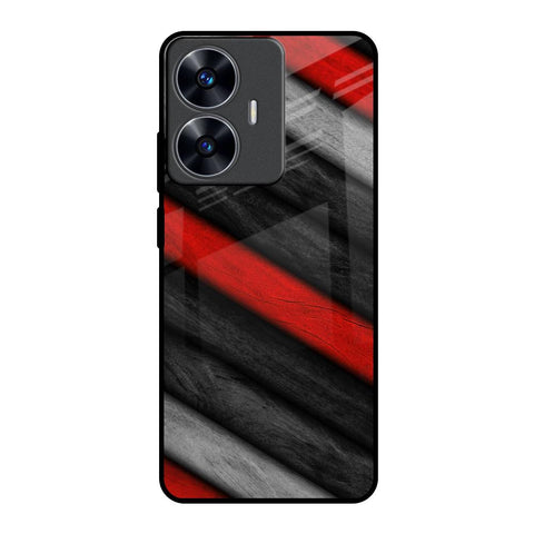 Soft Wooden Texture Realme C55 Glass Back Cover Online