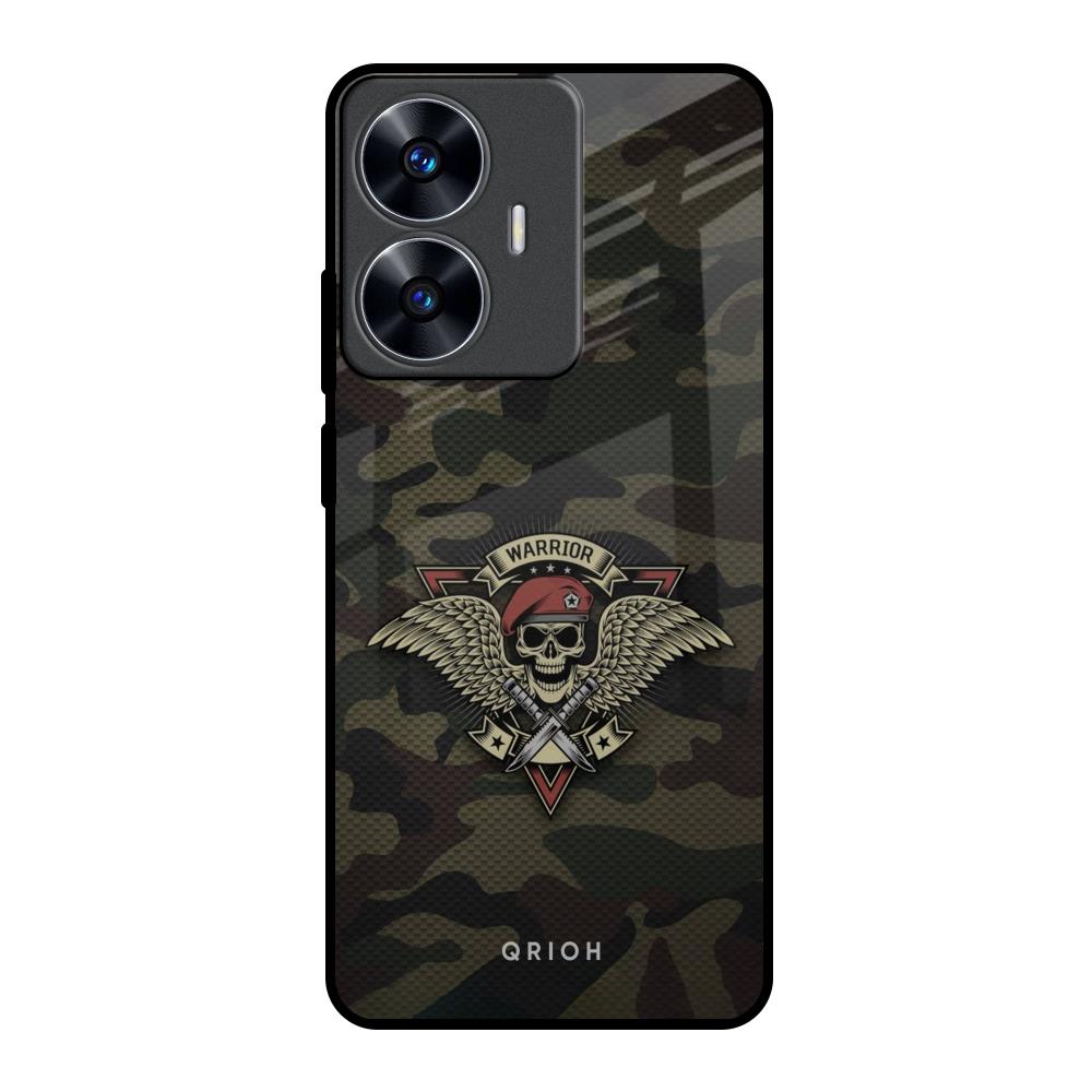 Army Warrior Realme C55 Glass Back Cover Online