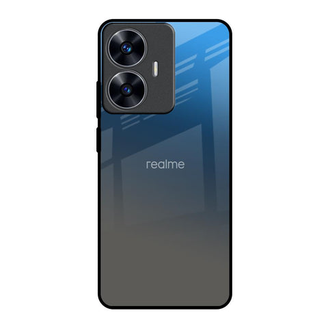 Blue Grey Ombre Realme C55 Glass Back Cover Online