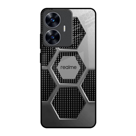 Hexagon Style Realme C55 Glass Back Cover Online