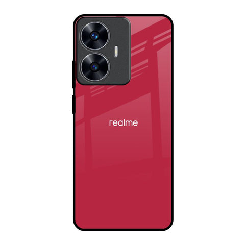 Solo Maroon Realme C55 Glass Back Cover Online