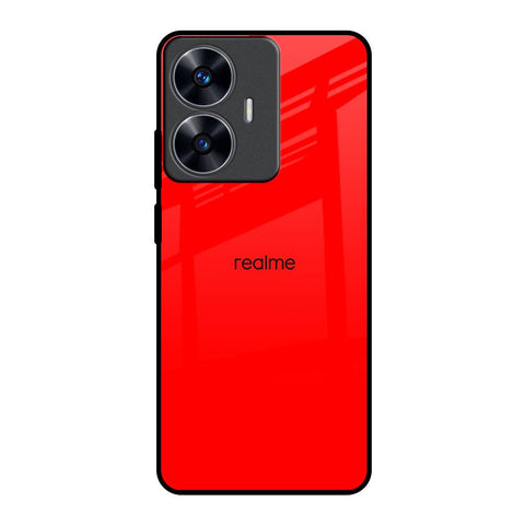 Blood Red Realme C55 Glass Back Cover Online