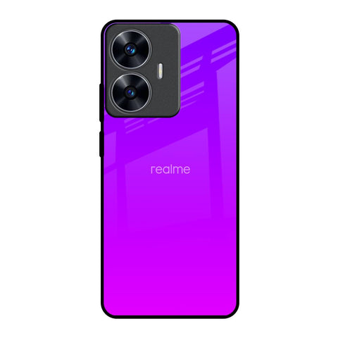 Purple Pink Realme C55 Glass Back Cover Online