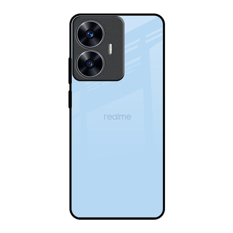 Pastel Sky Blue Realme C55 Glass Back Cover Online