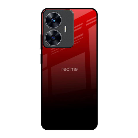Maroon Faded Realme C55 Glass Back Cover Online