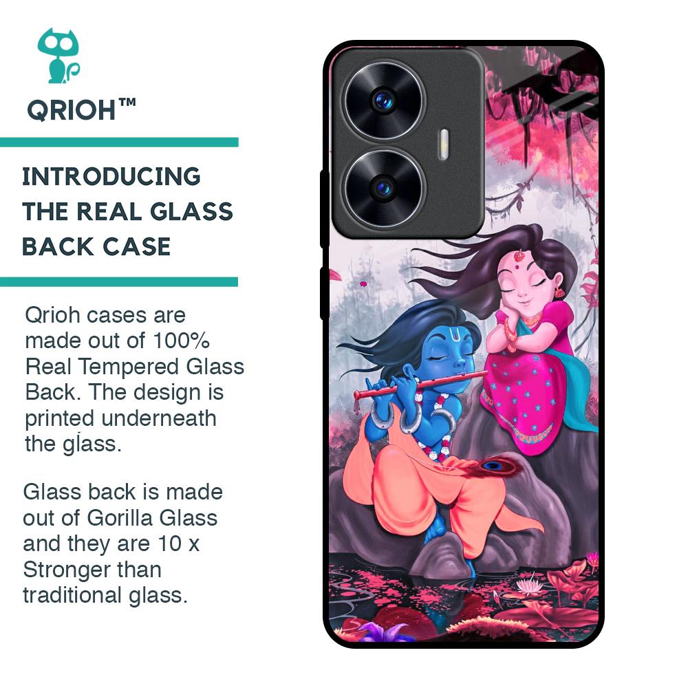 Radha Krishna Art Glass Case for Realme C55