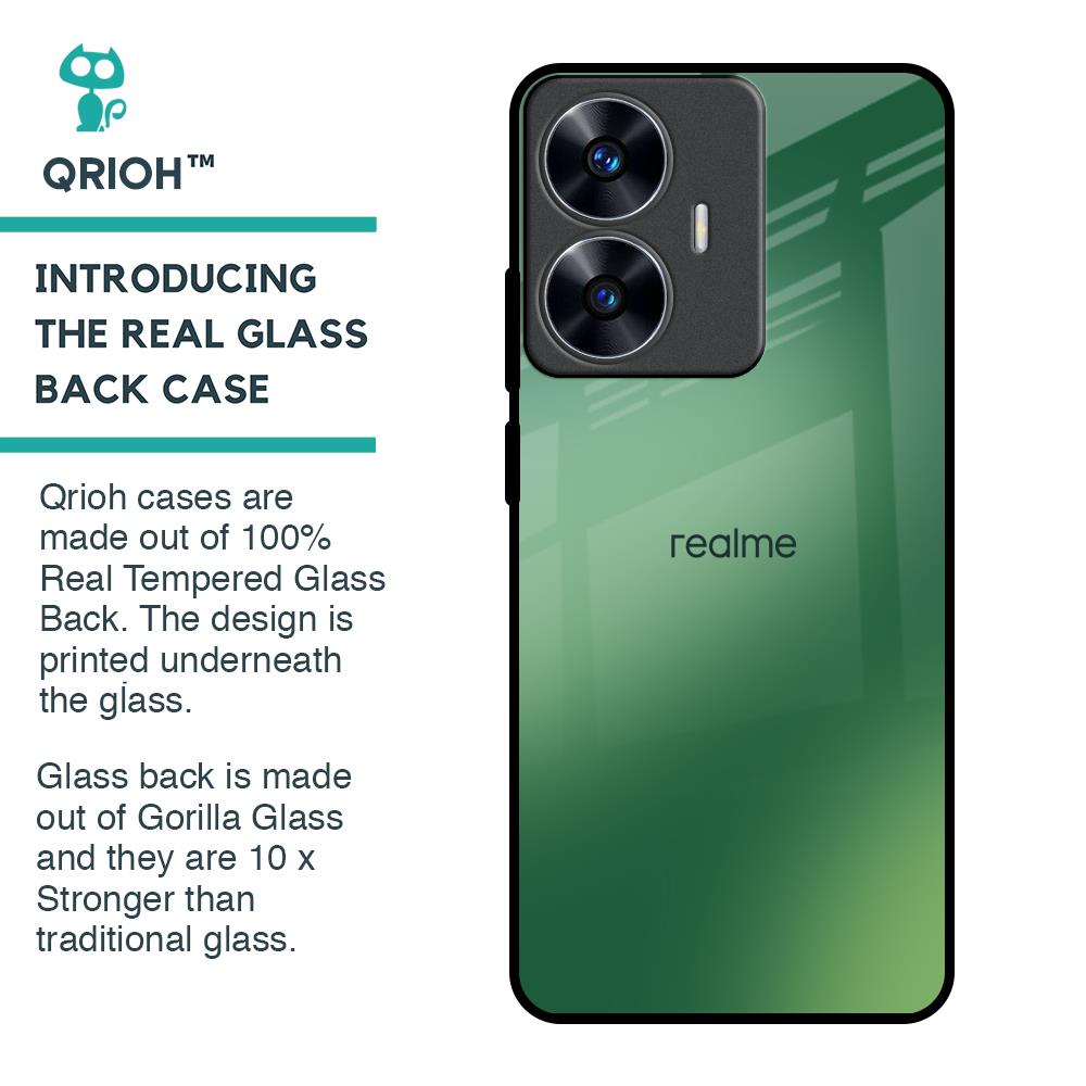 Green Grunge Texture Glass Case for Realme C55