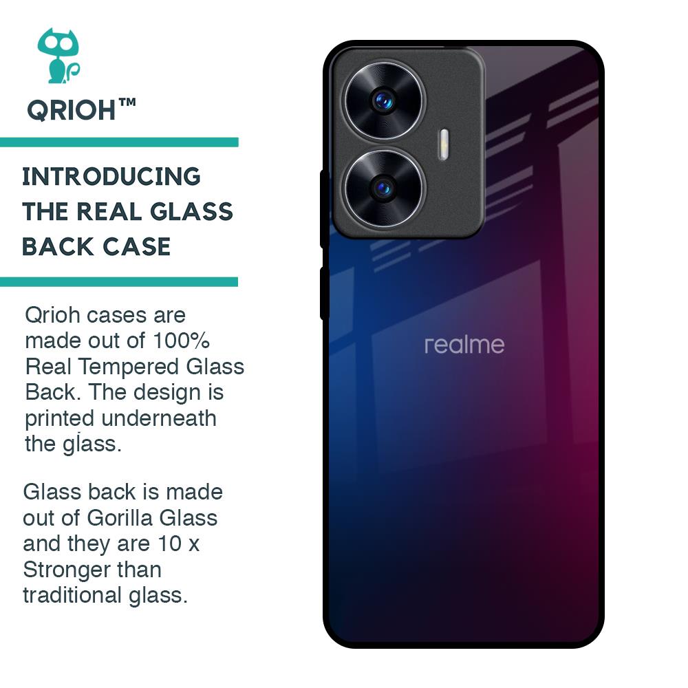 Mix Gradient Shade Glass Case For Realme C55