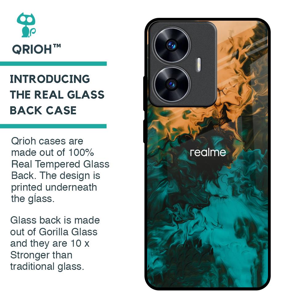 Watercolor Wave Glass Case for Realme C55