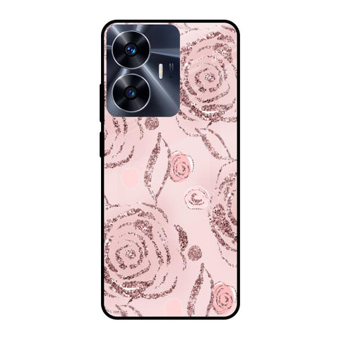Shimmer Roses Realme C55 Glass Cases & Covers Online