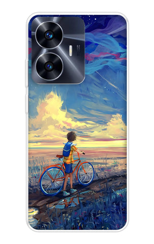 Riding Bicycle to Dreamland Realme C55 Back Cover