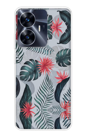 Retro Floral Leaf Realme C55 Back Cover