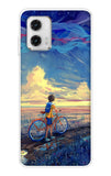 Riding Bicycle to Dreamland Motorola G73 5G Back Cover
