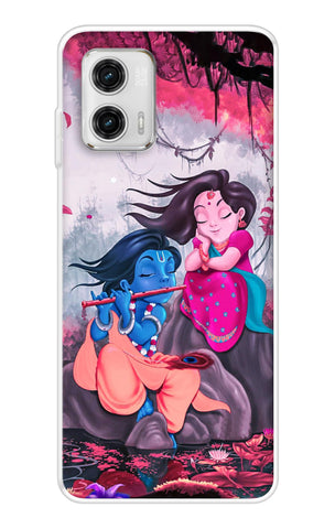 Radha Krishna Art Motorola G73 5G Back Cover