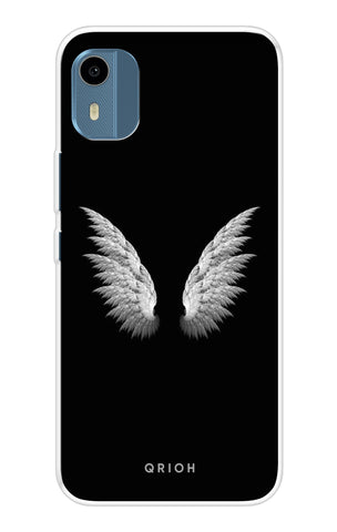 White Angel Wings Nokia C12 Pro Back Cover