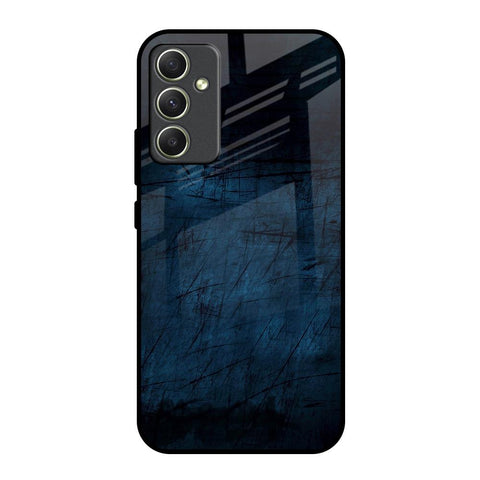Dark Blue Grunge Samsung Galaxy A34 5G Glass Back Cover Online