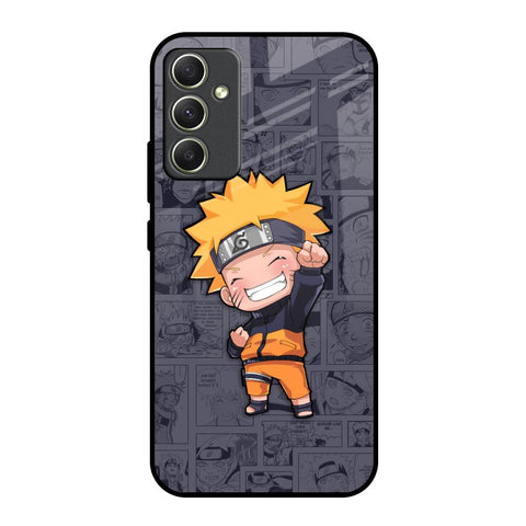 Orange Chubby Samsung Galaxy A34 5G Glass Back Cover Online