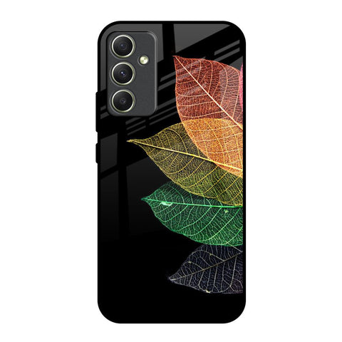 Colorful Leaves Samsung Galaxy A34 5G Glass Back Cover Online