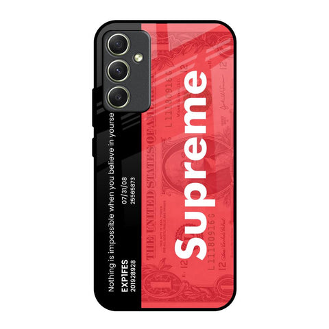 Supreme Ticket Samsung Galaxy A34 5G Glass Back Cover Online