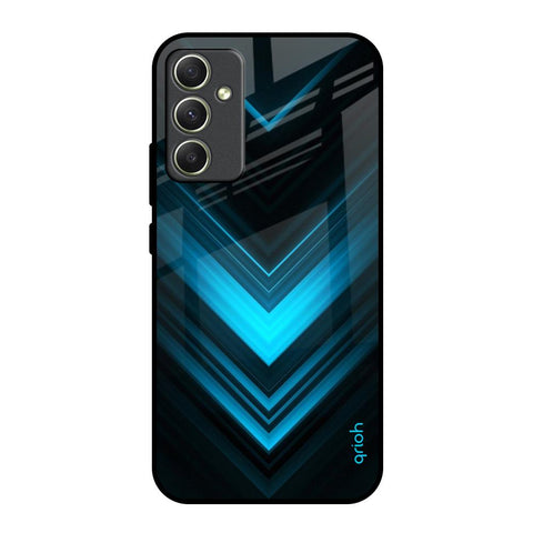 Vertical Blue Arrow Samsung Galaxy A34 5G Glass Back Cover Online