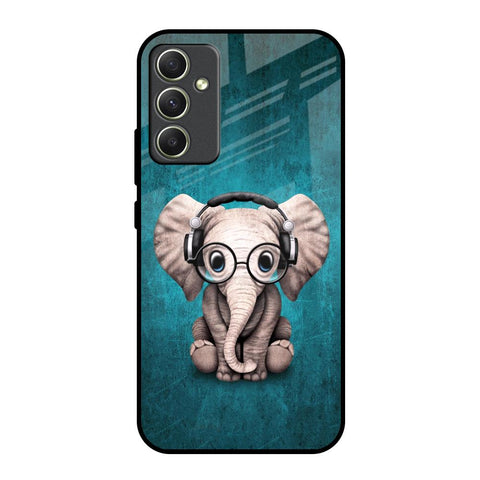 Adorable Baby Elephant Samsung Galaxy A34 5G Glass Back Cover Online