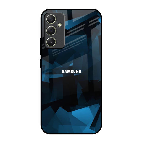 Polygonal Blue Box Samsung Galaxy A34 5G Glass Back Cover Online