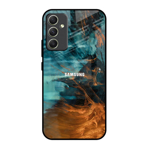 Golden Splash Samsung Galaxy A34 5G Glass Back Cover Online