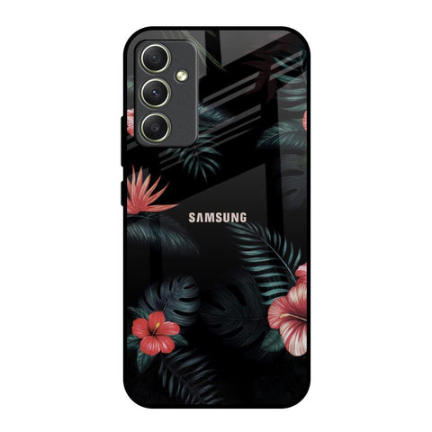 Tropical Art Flower Samsung Galaxy A34 5G Glass Back Cover Online