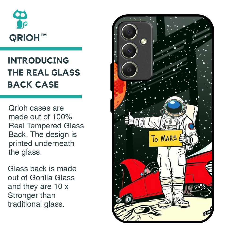 Astronaut on Mars Glass Case for Samsung Galaxy A34 5G