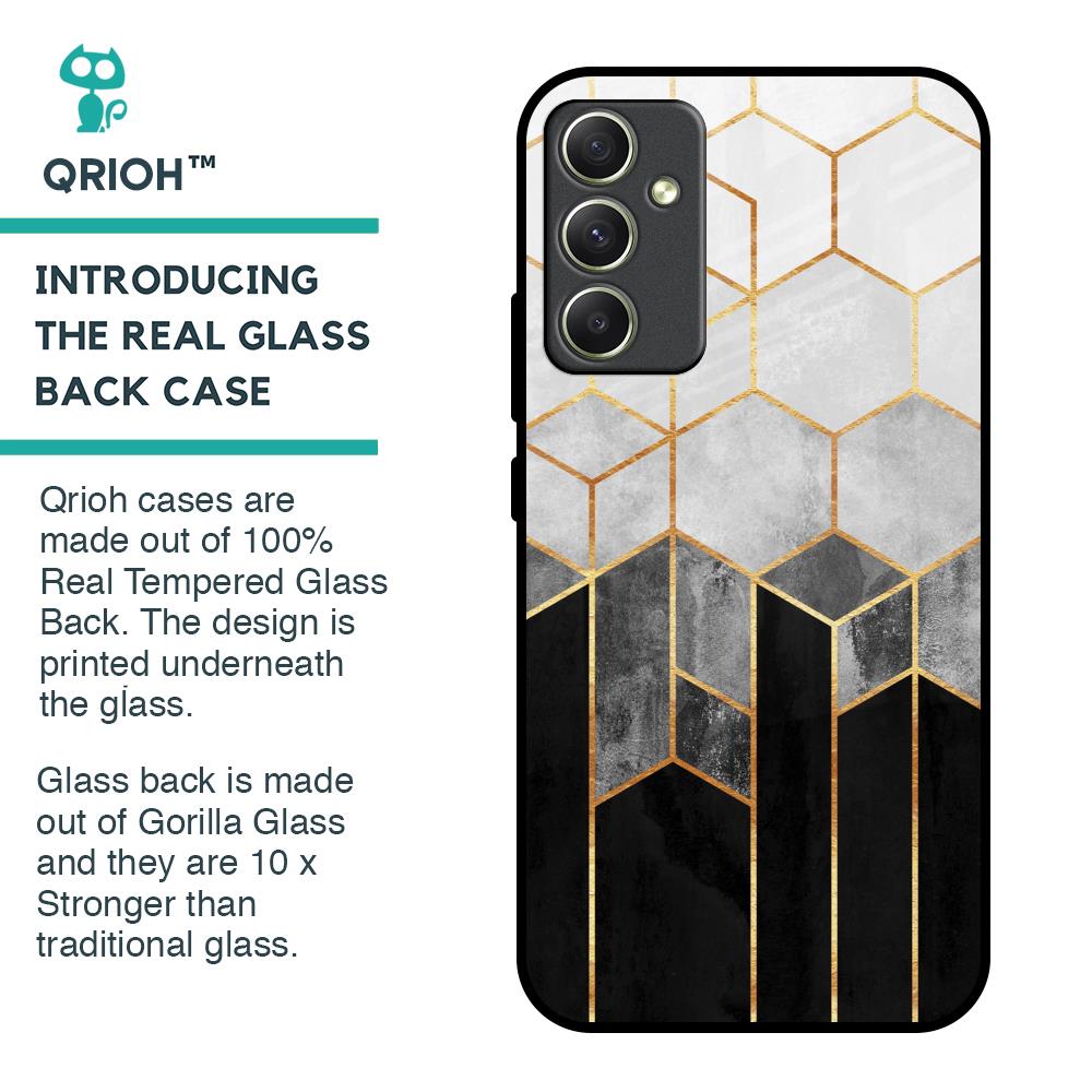 Tricolor Pattern Glass Case for Samsung Galaxy A34 5G
