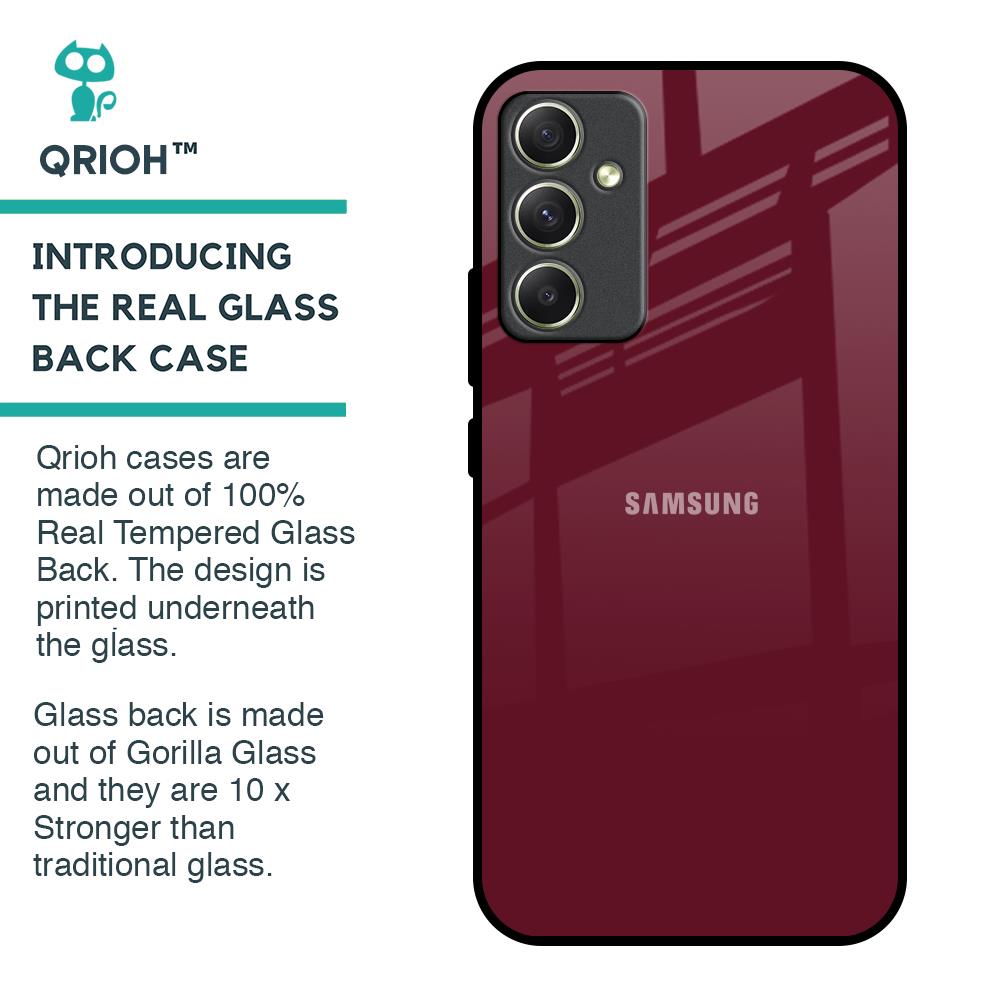 Classic Burgundy Glass Case for Samsung Galaxy A34 5G