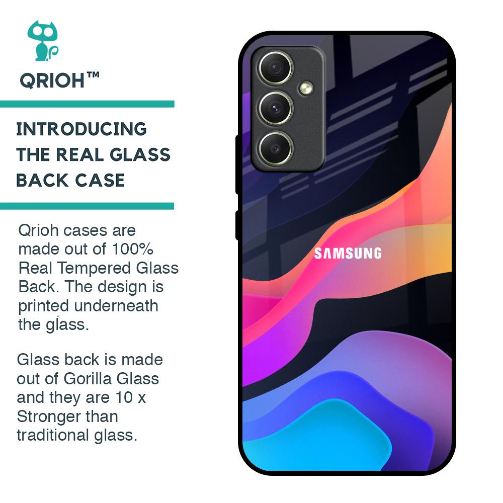 Colorful Fluid Glass Case for Samsung Galaxy A34 5G
