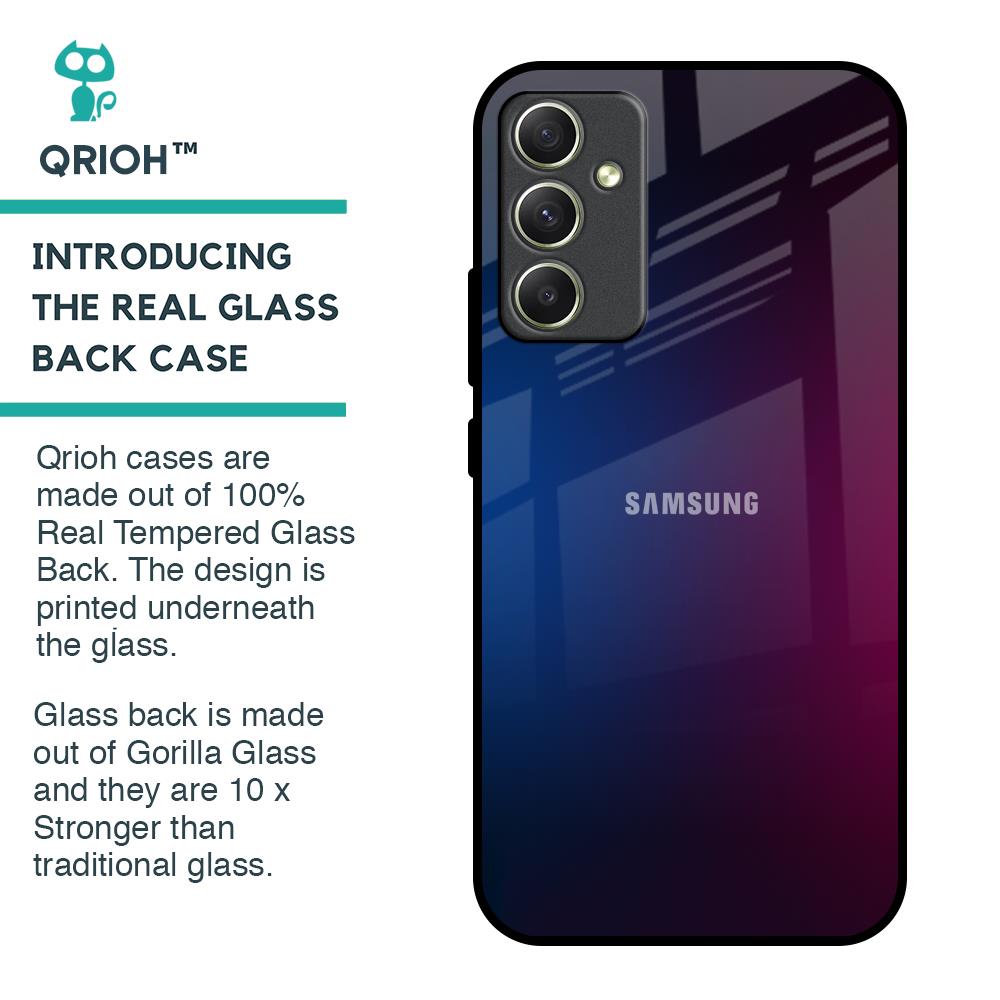 Mix Gradient Shade Glass Case For Samsung Galaxy A34 5G