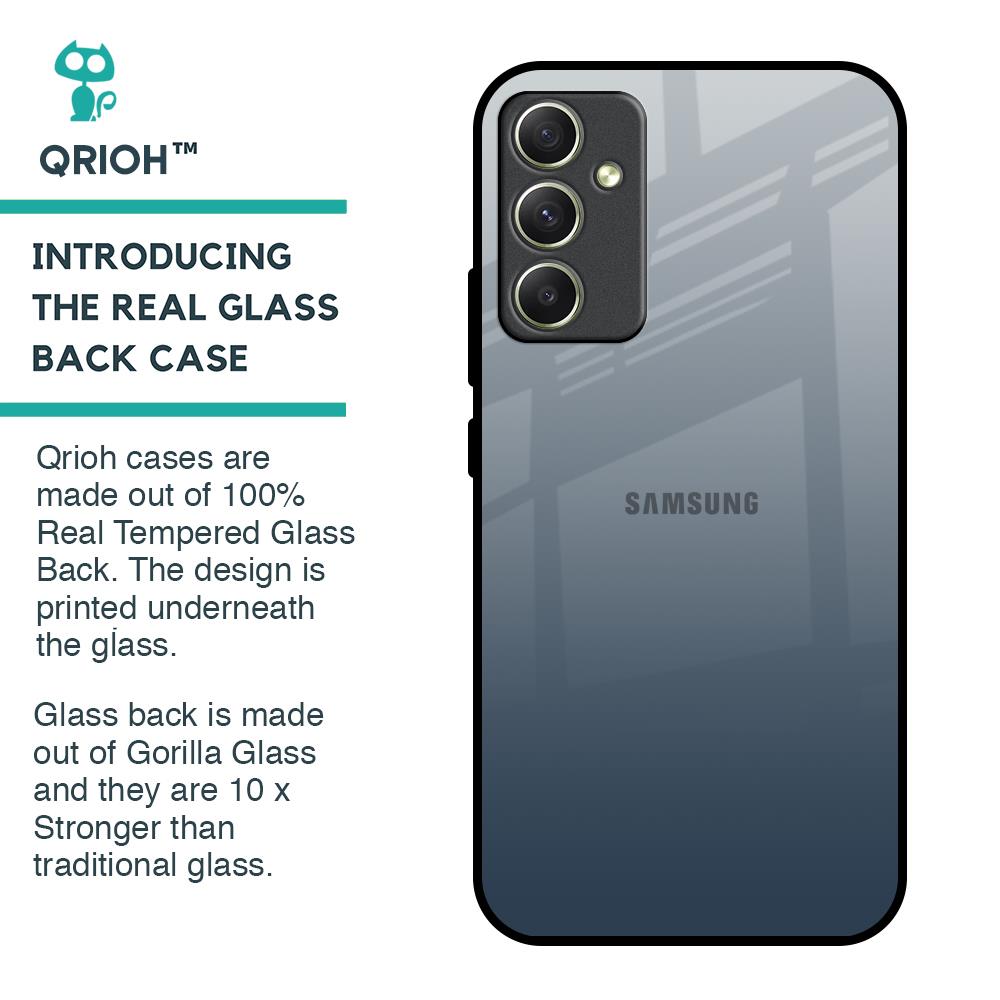 Smokey Grey Color Glass Case For Samsung Galaxy A34 5G