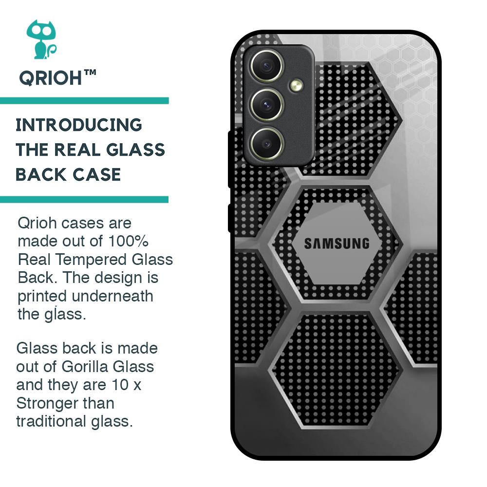 Hexagon Style Glass Case For Samsung Galaxy A34 5G